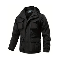Men's transitional jacket water-repellent with removable hood - Leif