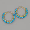 Boho Natural Crystal Large Hoop Earrings - Sanne