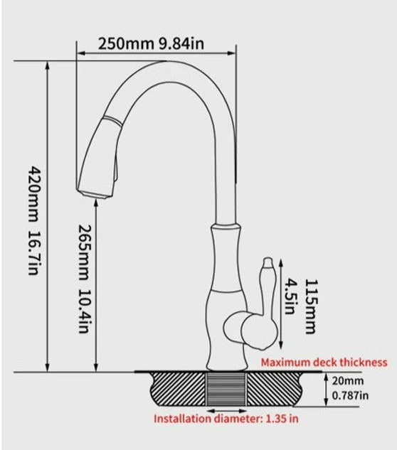 Pull-Out Kitchen Faucet - FlexFlow