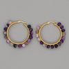 Boho Natural Crystal Large Hoop Earrings - Sanne