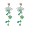 Sophia Crystal Flower Tassel Earrings