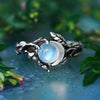 Stylish Moonstone Statement Ring - Iris