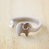 Adjustable Elephant Silver Ring | Animal Design Jewellery