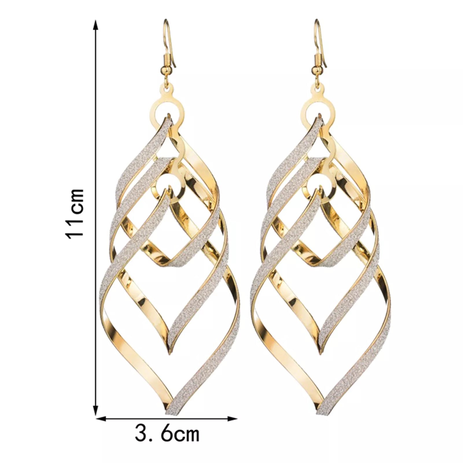 Golden Spiral Earrings | Unique Statement Jewellery