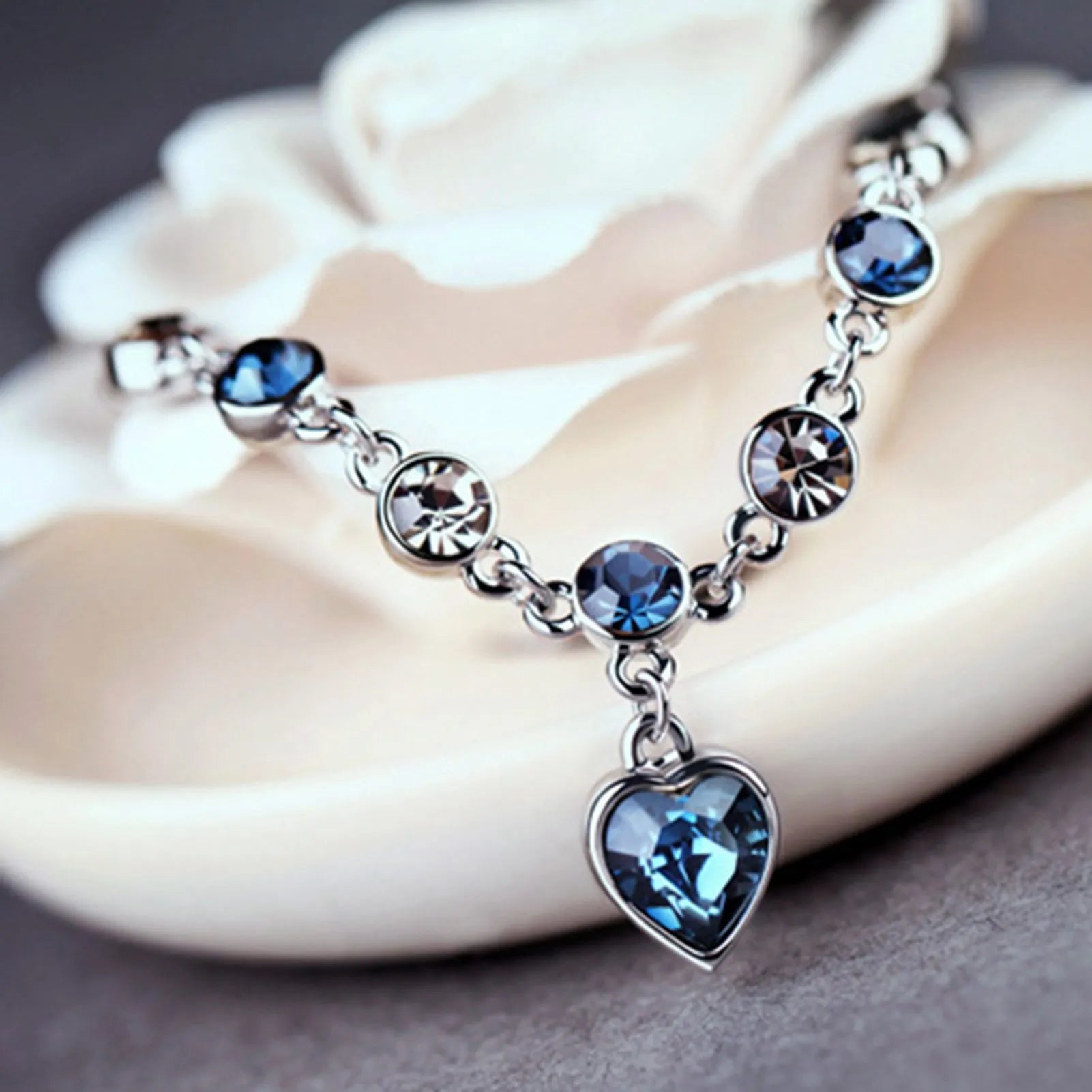 Heart of the Ocean Crystal Bracelet