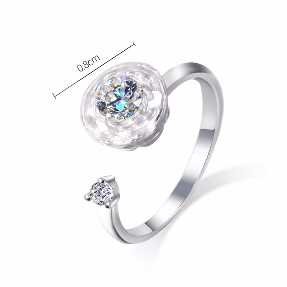 Rotating Crystal Ring | Elegant Spin Design | Women's Jewellery