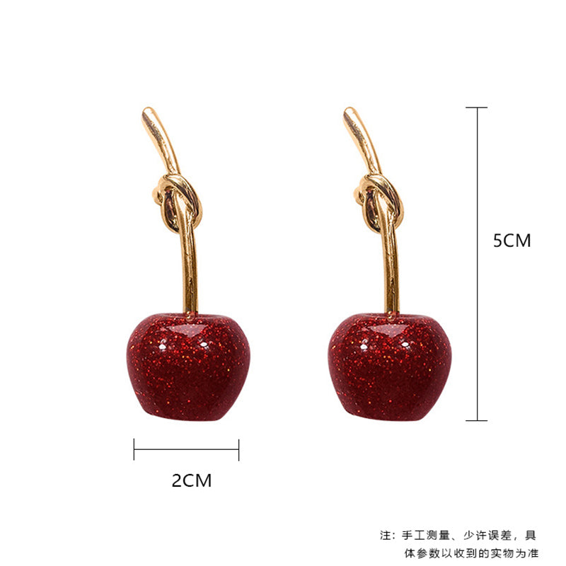 Beautiful Red Cherry Earrings