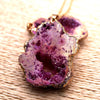 Natural Crystal Geode Pendant - Gaia