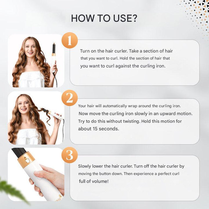 7-in-1 Hair Dryer Brush & Airstyler – Lyra-Gold/white-No storage case - only basic set-State of Style