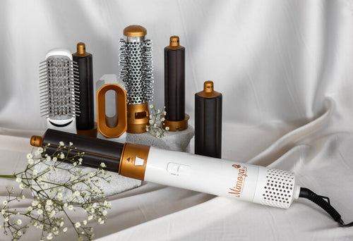 7-in-1 Hair Dryer Brush & Airstyler – Lyra-Gold/white-No storage case - only basic set-State of Style