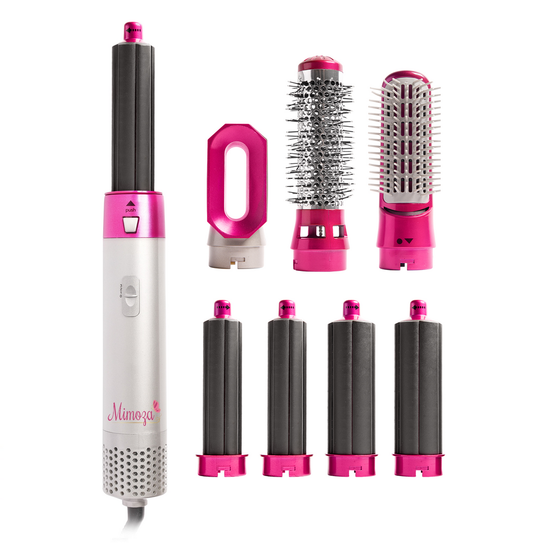 7-in-1 Hair Dryer Brush & Airstyler – Lyra-Pink-No storage case - only basic set-State of Style
