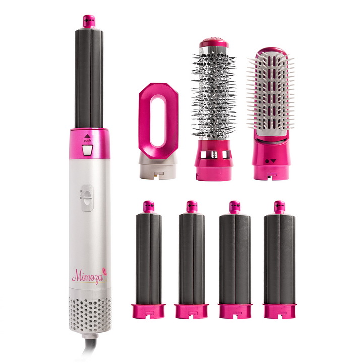 7-in-1 Hair Dryer Brush & Airstyler – Lyra-Pink-No storage case - only basic set-State of Style