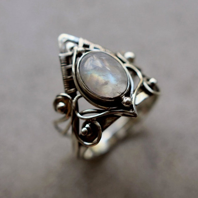 Stylish Vintage Moonstone Ring - Clara