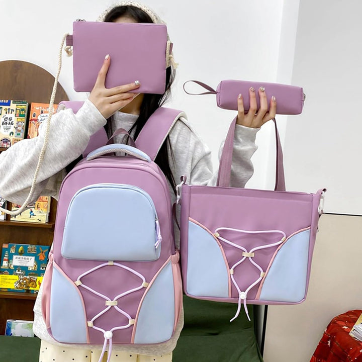 School Bag Set – Large Capacity Student Backpack with Pencil Case & Bags – Nivora