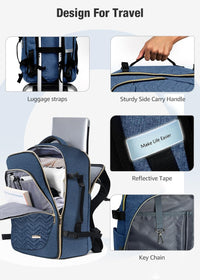 40L Airline-Approved Travel Backpack with 6 Packing Cubes & Laptop Compartment