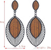 Boho Wood Teardrop Earrings | Trendy and Lightweight Jewellery