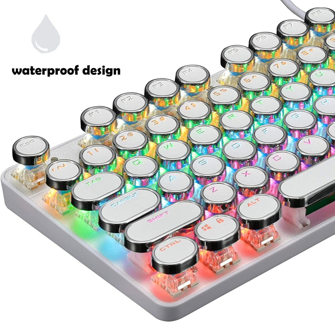 87-Key Mechanical Gaming Keyboard RGB Backlit Blue Switch