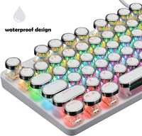 87-Key Mechanical Gaming Keyboard RGB Backlit Blue Switch