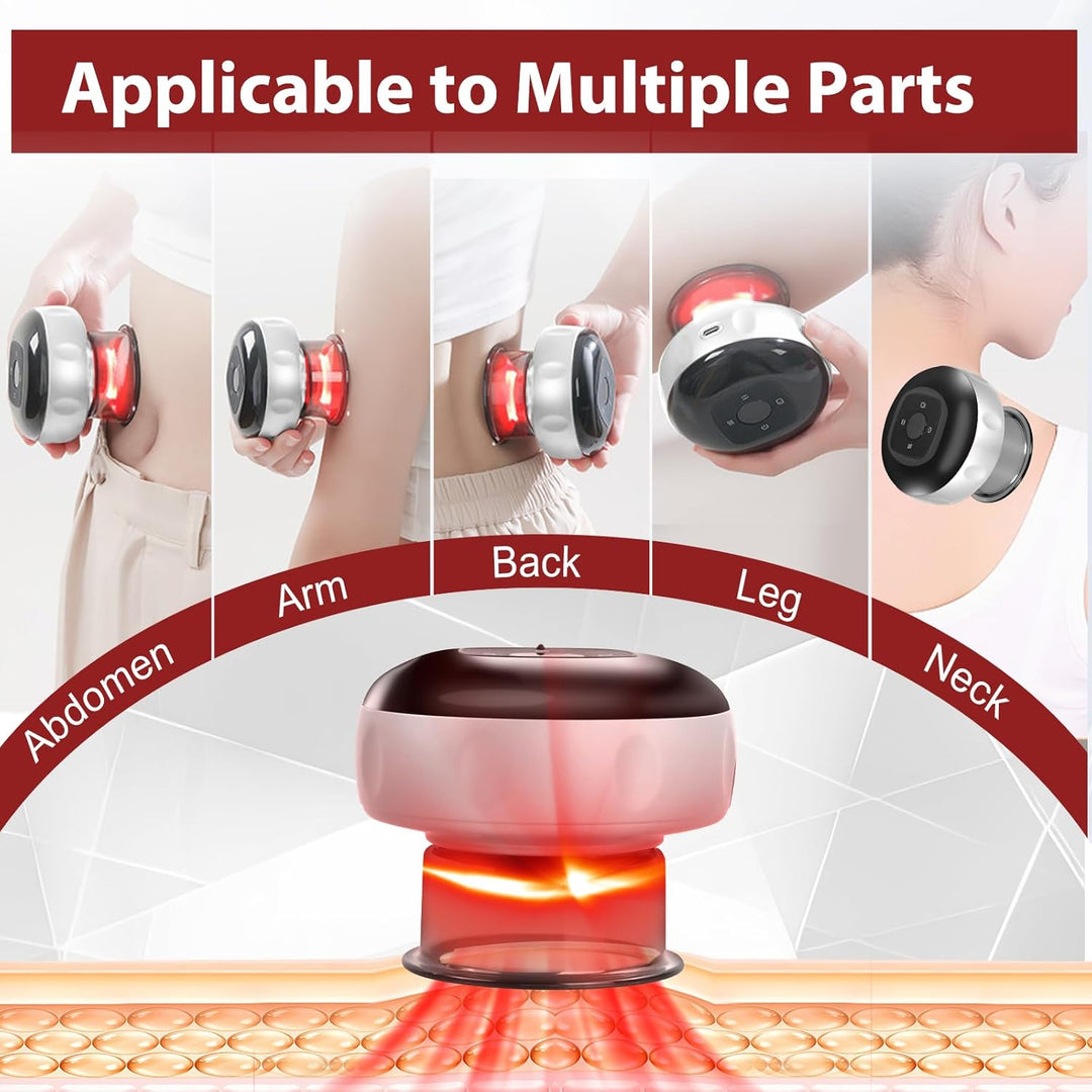 Smart Infrared Cupping Massager with 12 Therapy Levels and Remote Control – Auryon