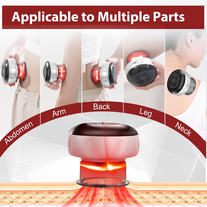 Smart Infrared Cupping Massager with 12 Therapy Levels and Remote Control – Auryon