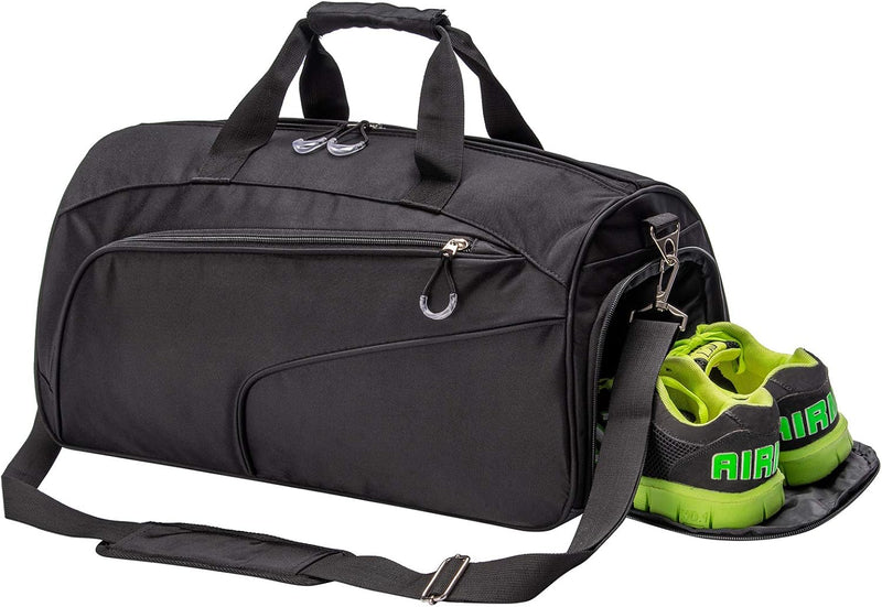 Waterproof 35L Gym Duffel with Shoe Compartment & Wet Pocket – Unisex Sports & Travel Bag