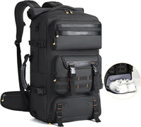 50L Flight-Ready Convertible Travel Backpack with Shoe Compartment & USB Port