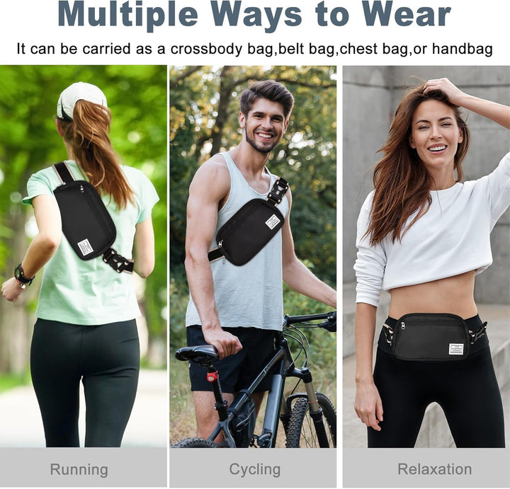 Lightweight Mini Crossbody Waist Bag with Adjustable Strap – Unisex Everyday Pack (1+1 FREE)