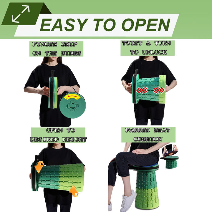 Collapsible Stool with Cushion – SitMax