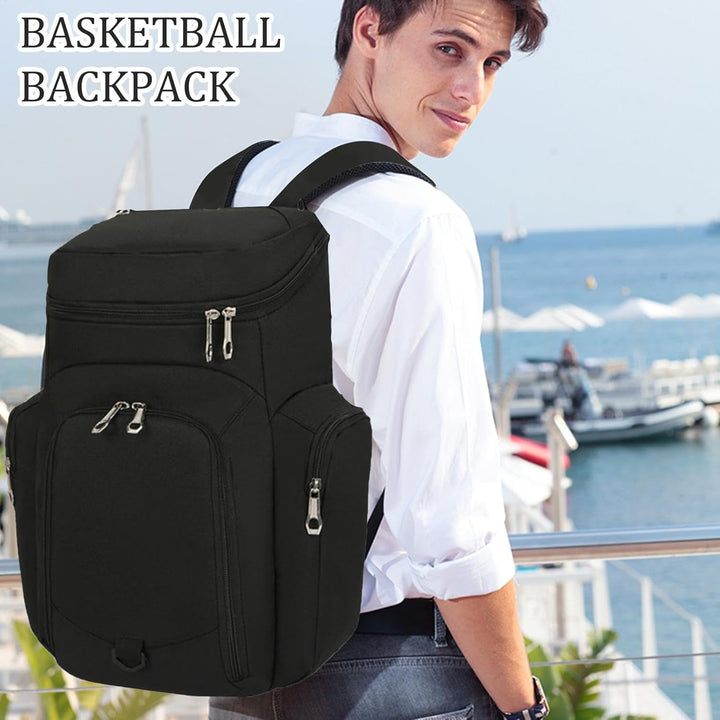 Men’s Basketball Backpack – Large 30L Sports Bag with Waterproof Bottom – Draycor