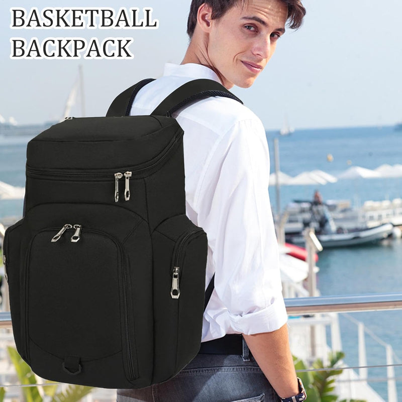 Men’s Basketball Backpack – Large 30L Sports Bag with Waterproof Bottom – Draycor
