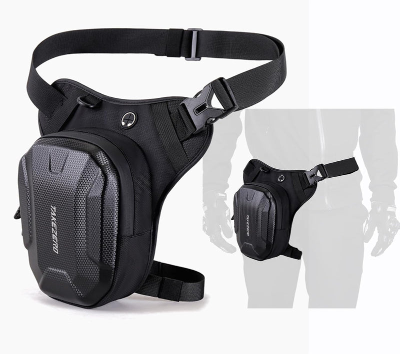 Tactical Motorcycle Leg Bag with Waterproof EVA Shell & Expandable Storage