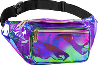 Holographic Bum Bag with Adjustable Strap – Unisex Waist & Festival Pack (1+1 FREE)