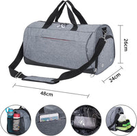 Waterproof 30L Sports Duffel with Shoe Compartment & Wet Pocket – Unisex Gym & Travel Bag