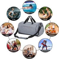 Waterproof 30L Sports Duffel with Shoe Compartment & Wet Pocket – Unisex Gym & Travel Bag