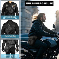 Tactical Motorcycle Leg Bag with Waterproof EVA Shell & Expandable Storage