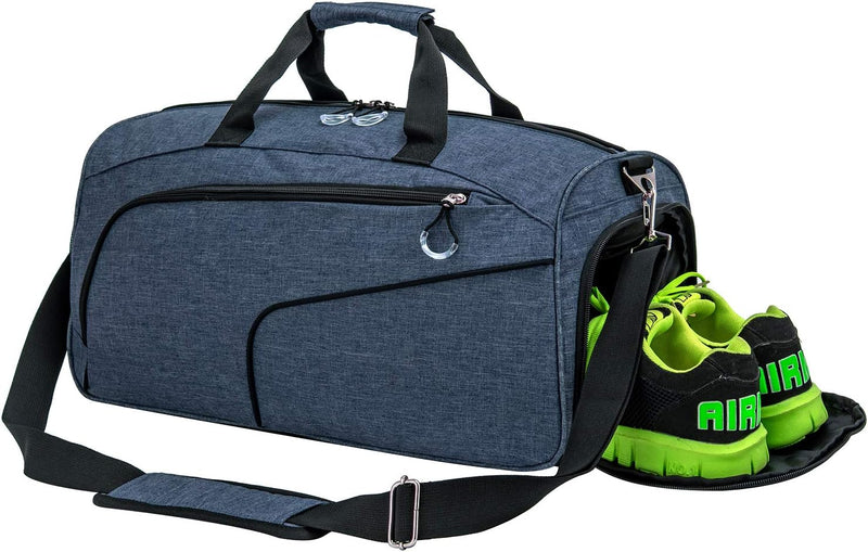 Waterproof 35L Gym Duffel with Shoe Compartment & Wet Pocket – Unisex Sports & Travel Bag