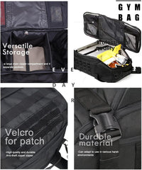 Waterproof Tactical Gym Duffel Backpack – 45L Multi-Use Travel & Sports Bag