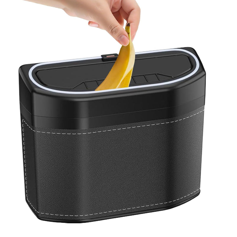 Smell-Proof Car Trash Can with Touch Light – Lurevo
