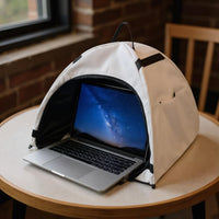 Laptop Sun Shade – Foldable Anti-Glare Privacy Tent for 13–16" Devices – Travory