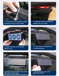 Solar Car Window Fan – Dual Duct Ventilation Exhaust & Cooling Accessory – Aurovent