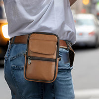Genuine Leather Multi-Purpose Crossbody & Travel Waist Bag