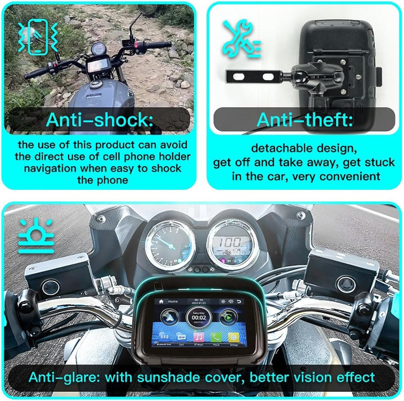Portable Motorcycle Monitor with 5" (12.7 cm) IPS Screen – RideMate