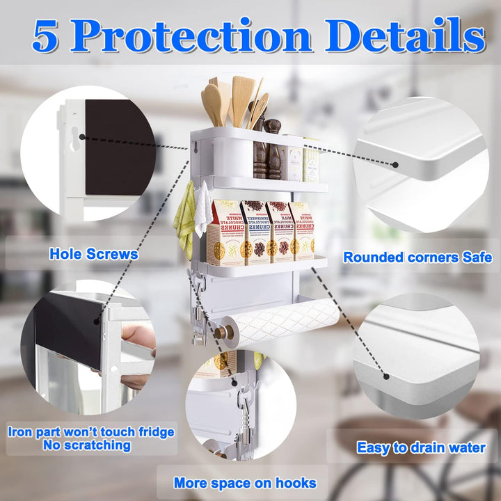 Magnetic Fridge Spice Rack with Paper Towel Holder – Oryden
