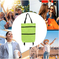 Large Capacity Foldable Shopping Bag with Wheels Reusable Cart Tote (1+1 FREE) – Veytra