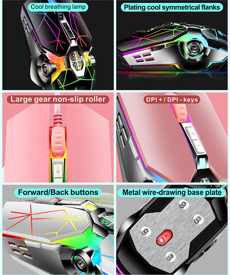 87-Key Mechanical Gaming Keyboard RGB Backlit Blue Switch