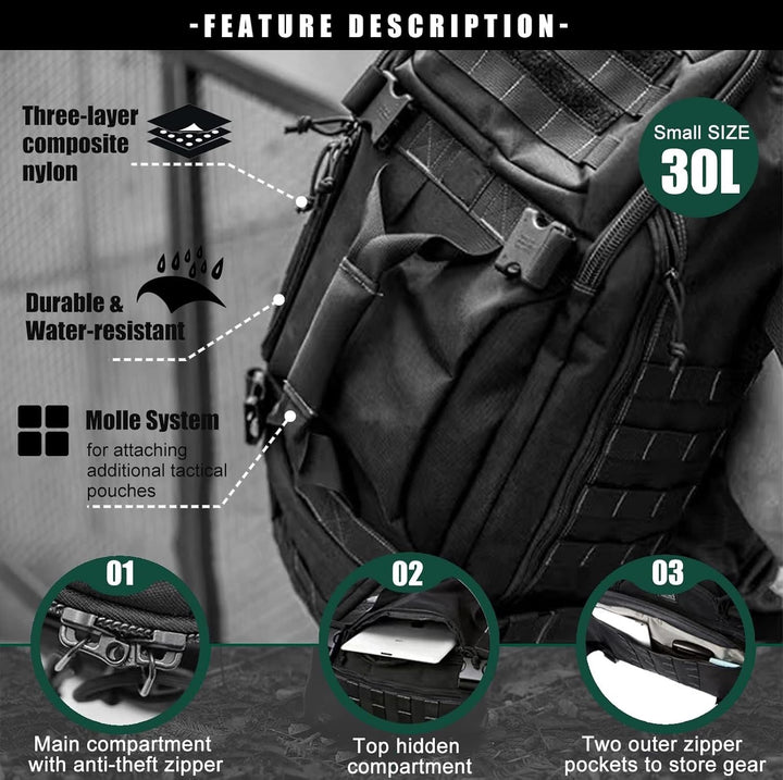 Waterproof Tactical Gym Duffel Backpack – 45L Multi-Use Travel & Sports Bag