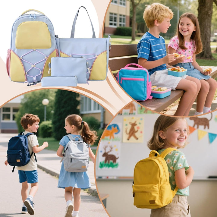 School Bag Set – Large Capacity Student Backpack with Pencil Case & Bags – Nivora