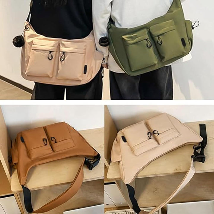 Large Capacity Canvas Crossbody & Messenger Bag – Kaelen