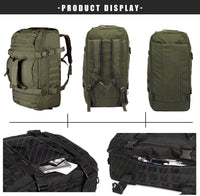 Waterproof Tactical Gym Duffel Backpack – 45L Multi-Use Travel & Sports Bag