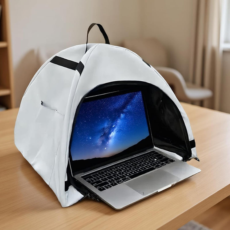Laptop Sun Shade – Foldable Anti-Glare Privacy Tent for 13–16" Devices – Travory